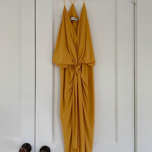 Tbags Misa Los Angeles Yellow Dress, Size Small - Picture 4 of 5